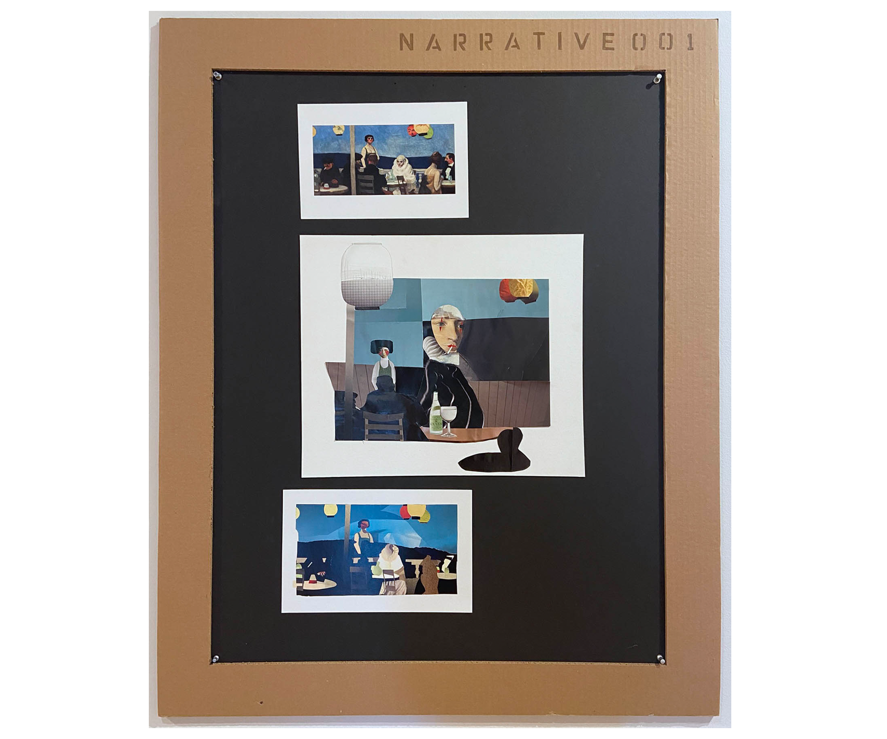 Painting by Edward Hopper 1914, collage by deborah harris, Sae Kimura