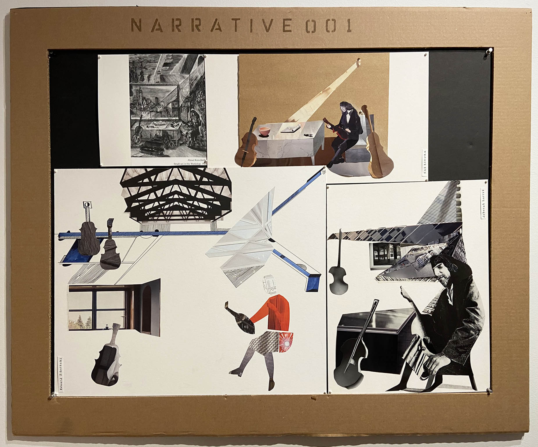 Painting by Alexei Kravchenko 1926, Collage top by Sae Kimura, bottom left by Eduard Zibnitski, right by deborah harris, 
